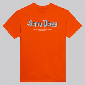 Maglietta Semu Pessi Orange - Simbolo di saggezza siciliana e ironia.